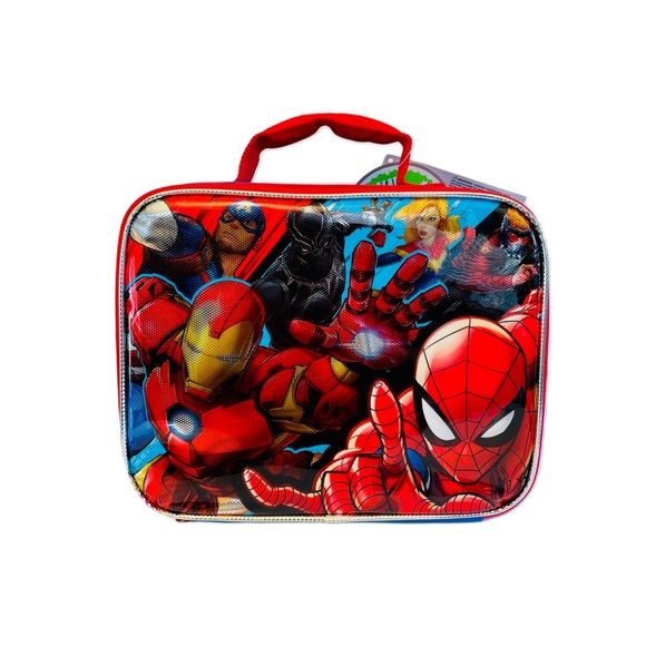 Marvel Spider-Man Iron Man Insulated Lunch Bag School Lunch Box Tote NEW - Picture 1 of 4
